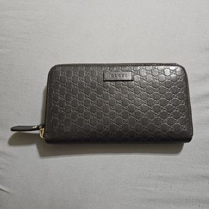 Gucci Micro Guccissima Brown Leather Wallet